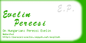 evelin perecsi business card